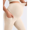 image:imageG4Free BareFeel Maternity Leggings with Pockets Over The Belly Stretchy Workout Yoga Pregnancy PantsLight Khaki