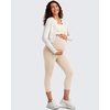 image:imageG4Free BareFeel Maternity Leggings with Pockets Over The Belly Stretchy Workout Yoga Pregnancy PantsLight Khaki