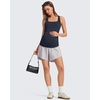 image:imageG4Free BareFeel Maternity Racerback Tank Tops with Built in Bra Ruched Sleeveless Square Neck Pregnancy Yoga Workout ShirtsDark Navy