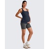 image:imageG4Free BareFeel Maternity Racerback Tank Tops with Built in Bra Ruched Sleeveless Square Neck Pregnancy Yoga Workout ShirtsDark Navy