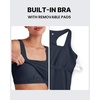 image:imageG4Free BareFeel Maternity Racerback Tank Tops with Built in Bra Ruched Sleeveless Square Neck Pregnancy Yoga Workout ShirtsDark Navy