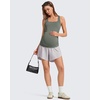image:imageG4Free BareFeel Maternity Racerback Tank Tops with Built in Bra Ruched Sleeveless Square Neck Pregnancy Yoga Workout ShirtsGray Sage