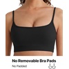 image:imageG4Free BareFeel Non Padded Adjustable Spaghetti Strap Sports Bra for Women Scoop Neck Wireless Tank Tops Casual Daily WearBlack