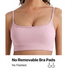 image:imageG4Free BareFeel Non Padded Adjustable Spaghetti Strap Sports Bra for Women Scoop Neck Wireless Tank Tops Casual Daily WearBlush