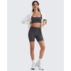 image:imageG4Free BareFeel Non Padded Adjustable Spaghetti Strap Sports Bra for Women Scoop Neck Wireless Tank Tops Casual Daily WearDark Gray