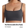 image:imageG4Free BareFeel Non Padded Adjustable Spaghetti Strap Sports Bra for Women Scoop Neck Wireless Tank Tops Casual Daily WearDark Gray