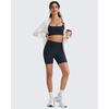image:imageG4Free BareFeel Non Padded Adjustable Spaghetti Strap Sports Bra for Women Scoop Neck Wireless Tank Tops Casual Daily WearDark Navy