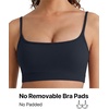image:imageG4Free BareFeel Non Padded Adjustable Spaghetti Strap Sports Bra for Women Scoop Neck Wireless Tank Tops Casual Daily WearDark Navy