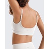 image:imageG4Free BareFeel Non Padded Adjustable Spaghetti Strap Sports Bra for Women Scoop Neck Wireless Tank Tops Casual Daily WearPure White