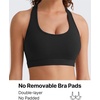 image:imageG4Free BareFeel Non Padded Racerback Sports Bra for Women  Scoop Neck Tank Tops Casual Yoga Light WorkoutBlack