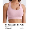 image:imageG4Free BareFeel Non Padded Racerback Sports Bra for Women  Scoop Neck Tank Tops Casual Yoga Light WorkoutBlush