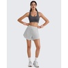 image:imageG4Free BareFeel Non Padded Racerback Sports Bra for Women  Scoop Neck Tank Tops Casual Yoga Light WorkoutDark Gray