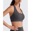 image:imageG4Free BareFeel Non Padded Racerback Sports Bra for Women  Scoop Neck Tank Tops Casual Yoga Light WorkoutDark Gray