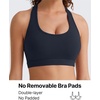 image:imageG4Free BareFeel Non Padded Racerback Sports Bra for Women  Scoop Neck Tank Tops Casual Yoga Light WorkoutDark Navy