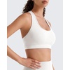 image:imageG4Free BareFeel Non Padded Racerback Sports Bra for Women  Scoop Neck Tank Tops Casual Yoga Light WorkoutPure White