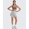 image:imageG4Free BareFeel Non Padded Racerback Sports Bra for Women  Scoop Neck Tank Tops Casual Yoga Light WorkoutTaupe