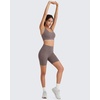 image:imageG4Free BareFeel Non Padded Racerback Sports Bra for Women  Scoop Neck Tank Tops Casual Yoga Light WorkoutTaupe