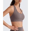 image:imageG4Free BareFeel Non Padded Racerback Sports Bra for Women  Scoop Neck Tank Tops Casual Yoga Light WorkoutTaupe