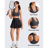 image:imageG4Free BareFeel Polo Collared Padded Sports Bra for Women V Neck Racerback Tennis Golf Tank TopsDark Gray