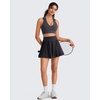 image:imageG4Free BareFeel Polo Collared Padded Sports Bra for Women V Neck Racerback Tennis Golf Tank TopsDark Gray