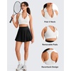 image:imageG4Free BareFeel Polo Collared Padded Sports Bra for Women V Neck Racerback Tennis Golf Tank TopsPure White