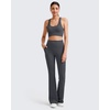image:imageG4Free BareFeel Yoga Pants Women High Waisted Flared Leggings with Pockets Soft Casual Flare Pants 293133Deep Grey