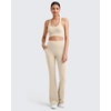image:imageG4Free BareFeel Yoga Pants Women High Waisted Flared Leggings with Pockets Soft Casual Flare Pants 293133Light Khaki