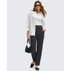 image:imageG4Free ShiftReady Ankle Womens Casual Pants with Pockets Tapered Front Pleated High Waist Trousers for Work Lounge TravelBlack