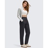 image:imageG4Free ShiftReady Ankle Womens Casual Pants with Pockets Tapered Front Pleated High Waist Trousers for Work Lounge TravelBlack