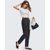 image:imageG4Free ShiftReady Ankle Womens Casual Pants with Pockets Tapered Front Pleated High Waist Trousers for Work Lounge TravelBlack