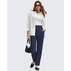 image:imageG4Free ShiftReady Ankle Womens Casual Pants with Pockets Tapered Front Pleated High Waist Trousers for Work Lounge TravelDark Navy