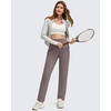 image:imageG4Free ShiftReady Ankle Womens Casual Pants with Pockets Tapered Front Pleated High Waist Trousers for Work Lounge TravelTaupe