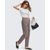 image:imageG4Free ShiftReady Ankle Womens Casual Pants with Pockets Tapered Front Pleated High Waist Trousers for Work Lounge TravelTaupe