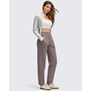 image:imageG4Free ShiftReady Ankle Womens Casual Pants with Pockets Tapered Front Pleated High Waist Trousers for Work Lounge TravelTaupe