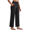 image:imageG4Free BareFeel 78 Length Wide Leg Yoga Pants for Women with Pockets High Stretch Waist Copped Pants CasualBlack