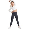 image:imageG4Free BareFeel Girls Leggings High Waist Athletic Yoga Pants with Pockets Dance Running Tights 612 YearsDark Grey