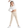 image:imageG4Free BareFeel Girls Leggings High Waist Athletic Yoga Pants with Pockets Dance Running Tights 612 YearsLight Khaki