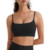 image:imageG4Free BareFeel Non Padded Adjustable Spaghetti Strap Sports Bra for Women Scoop Neck Wireless Tank Tops Casual Daily WearBlack