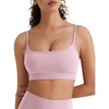 image:imageG4Free BareFeel Non Padded Adjustable Spaghetti Strap Sports Bra for Women Scoop Neck Wireless Tank Tops Casual Daily WearBlush