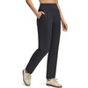 image:imageG4Free ShiftReady Ankle Womens Casual Pants with Pockets Tapered Front Pleated High Waist Trousers for Work Lounge TravelBlack