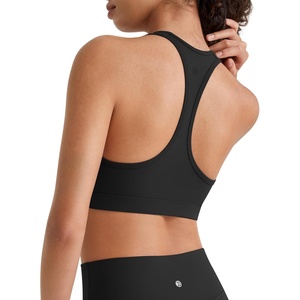 image:imageG4Free BareFeel Non Padded Racerback Sports Bra for Women  Scoop Neck Tank Tops Casual Yoga Light WorkoutBlack