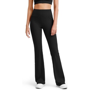 image:imageG4Free BareFeel Yoga Pants Women High Waisted Flared Leggings with Pockets Soft Casual Flare Pants 293133Black