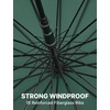 image:imageG4Free 54 Inch Strong Windproof Large Umbrella for Rain 16 Ribs Stick Umbrellas Auto Open Wooden Handle Travel Golf for Men WomenDark Green