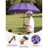 image:imageG4Free 54 Inch Strong Windproof Large Umbrella for Rain 16 Ribs Stick Umbrellas Auto Open Wooden Handle Travel Golf for Men WomenPurple