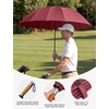 image:imageG4Free 54 Inch Strong Windproof Large Umbrella for Rain 16 Ribs Stick Umbrellas Auto Open Wooden Handle Travel Golf for Men WomenWine Red