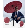 image:imageG4Free 54 Inch Strong Windproof Large Umbrella for Rain 16 Ribs Stick Umbrellas Auto Open Wooden Handle Travel Golf for Men WomenWine Red