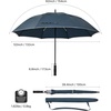 image:imageG4Free Golf Umbrella 62 Inch Large Umbrella for Rain Vented Strong Windproof Waterproof Double Canopy Automatic Open Stick Umbrellas Resist Up to 85 MPH WindsNavy Blue