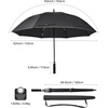 image:imageG4Free Golf Umbrella 62 Inch Large Umbrella for Rain Vented Strong Windproof Waterproof Double Canopy Automatic Open Stick Umbrellas Resist Up to 85 MPH WindsBlack
