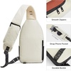 image:imageG4Free Sling Bag RFID Blocking Crossbody Bags for Travel Compact Small Sling Backpack Chest and Shoulder Bag for Men and Women for Travel Casual Daily Outings BlackBeige