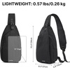 image:imageG4Free Sling Bag RFID Blocking Crossbody Bags for Travel Compact Small Sling Backpack Chest and Shoulder Bag for Men and Women for Travel Casual Daily Outings Blackblack